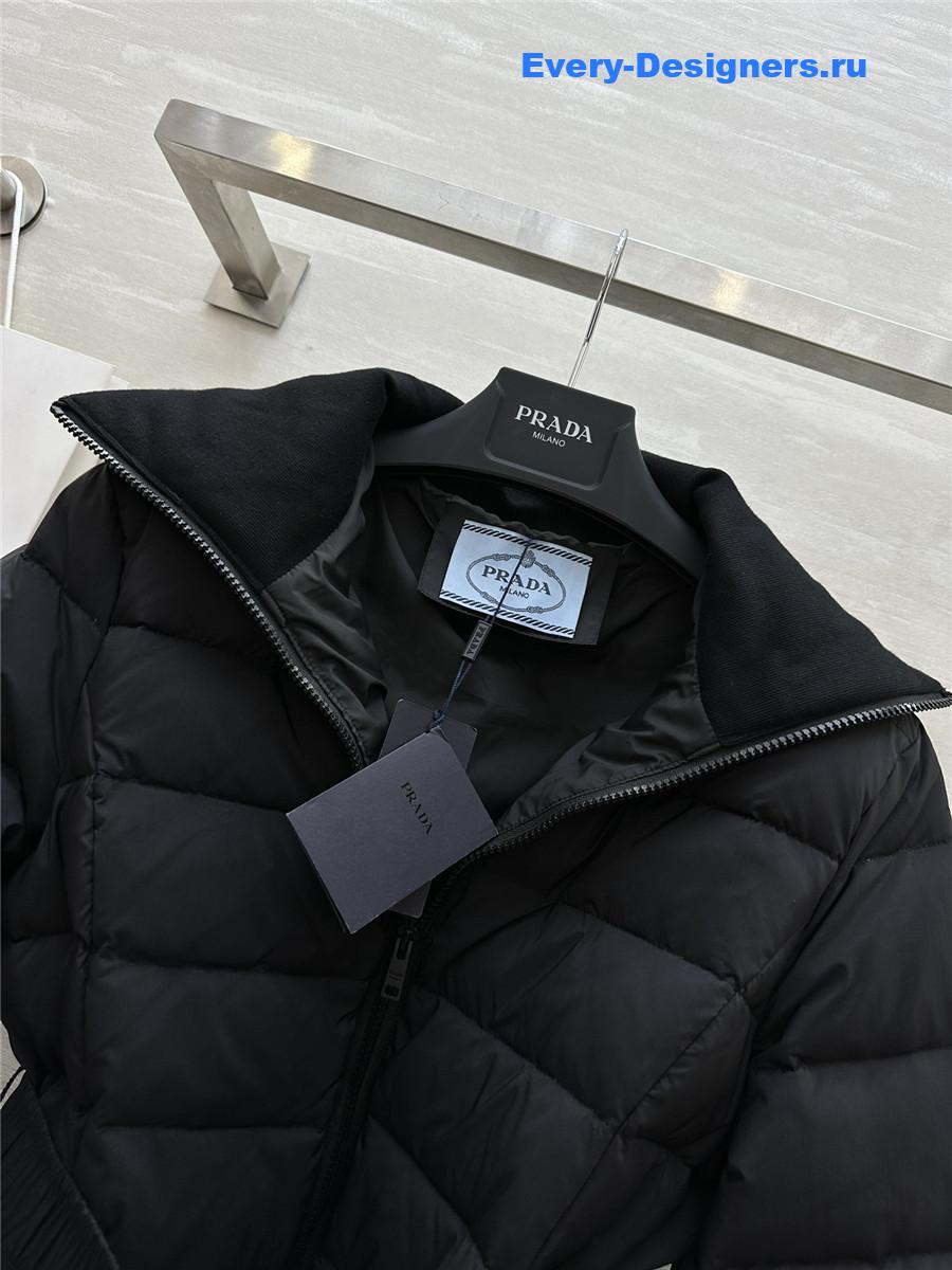 Pra*a waist lapel down jacket