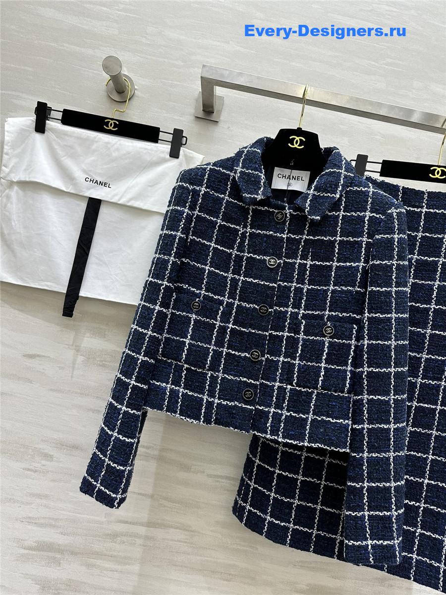 Ch**el wool soft tweed suit