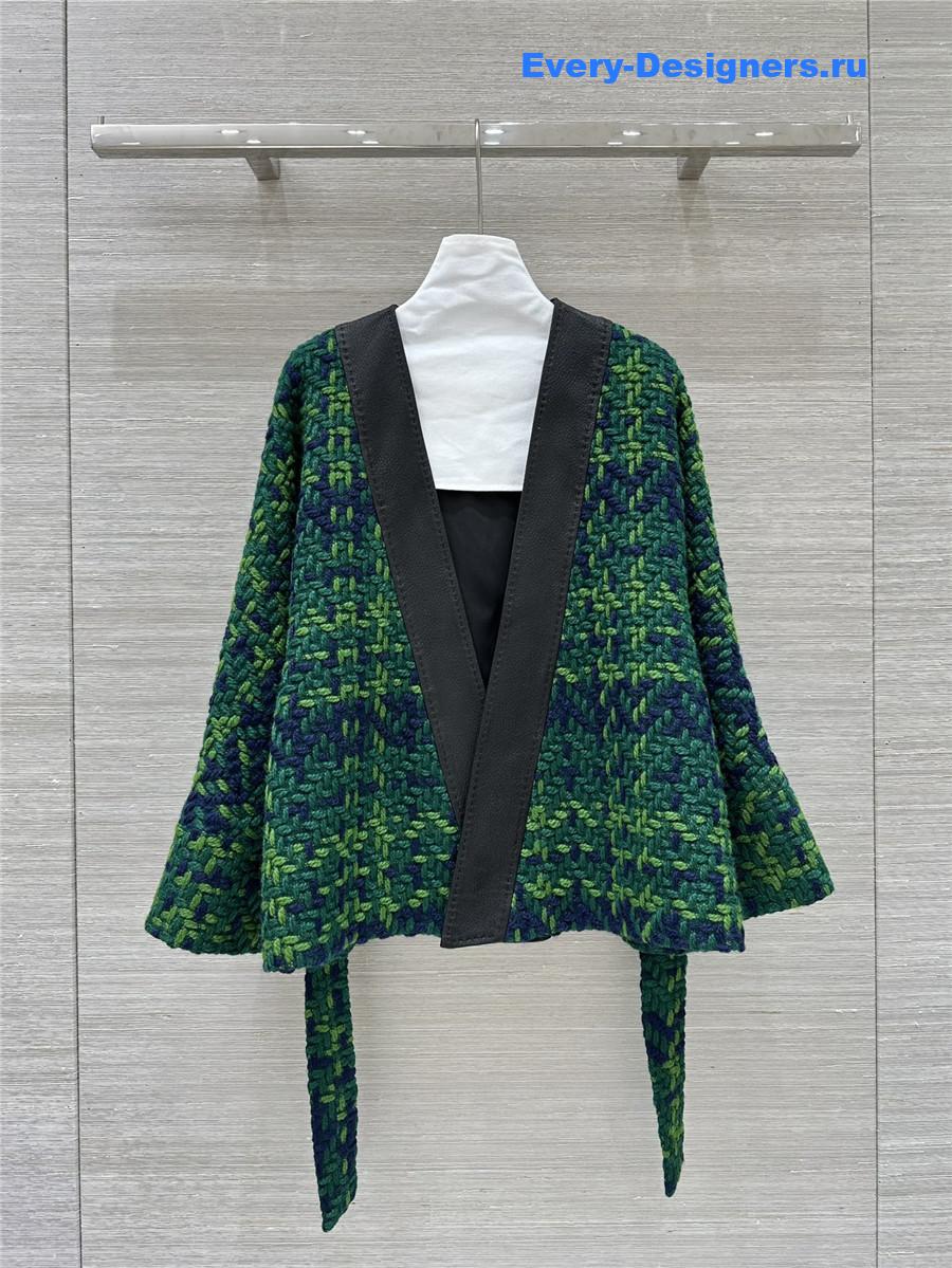 Ch**el denim jacket with lace-up