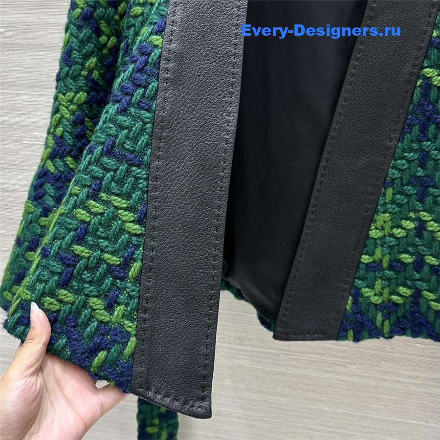 Ch**el denim jacket with lace-up