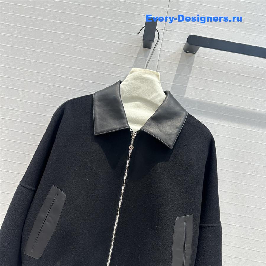 H**me5 cashmere and leather jacket