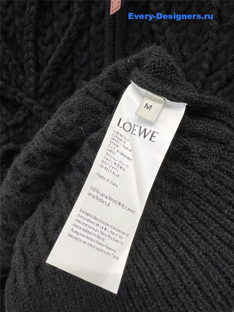 L0ew* jacquard cardigan coat