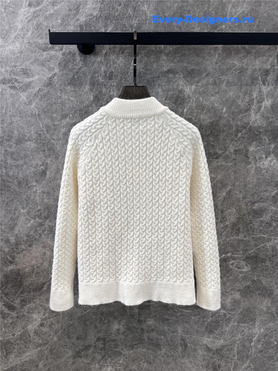 L0ew* jacquard cardigan coat