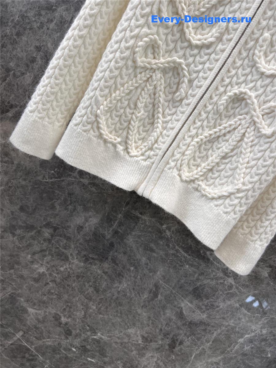 L0ew* jacquard cardigan coat