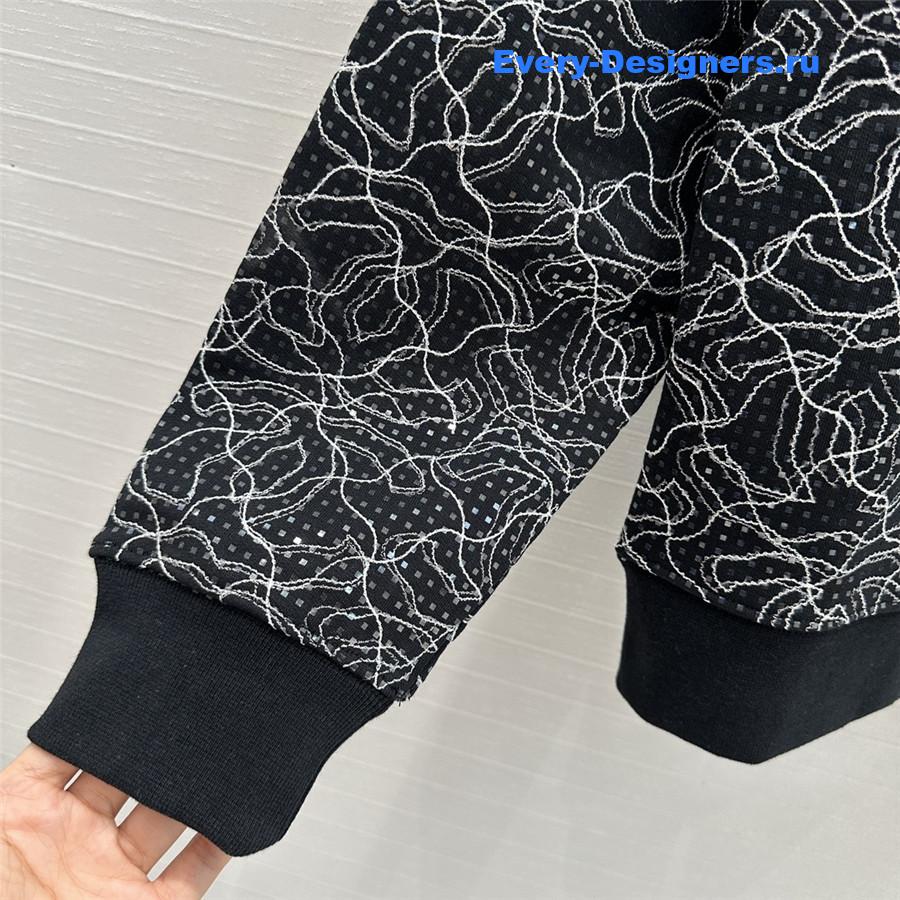 Ch**el polo glittered cotton sweatshirt