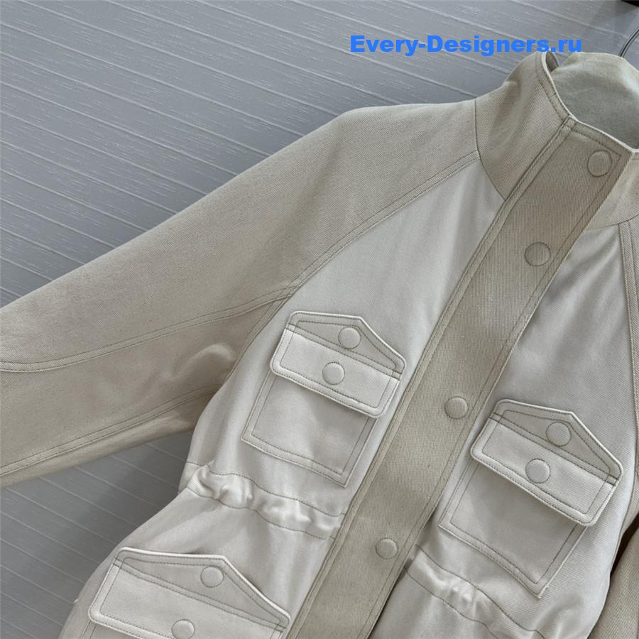 F**di cotton denim parka