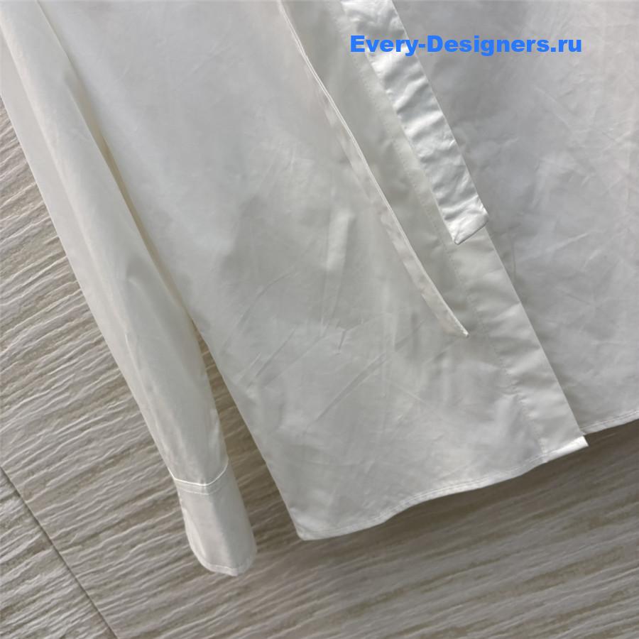 l0vis Vvtt0n lv stand collar ribbon shirt