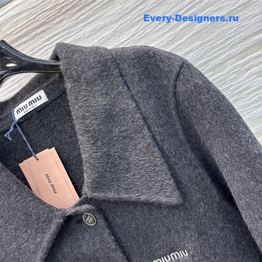 M1um1u grey wool coat