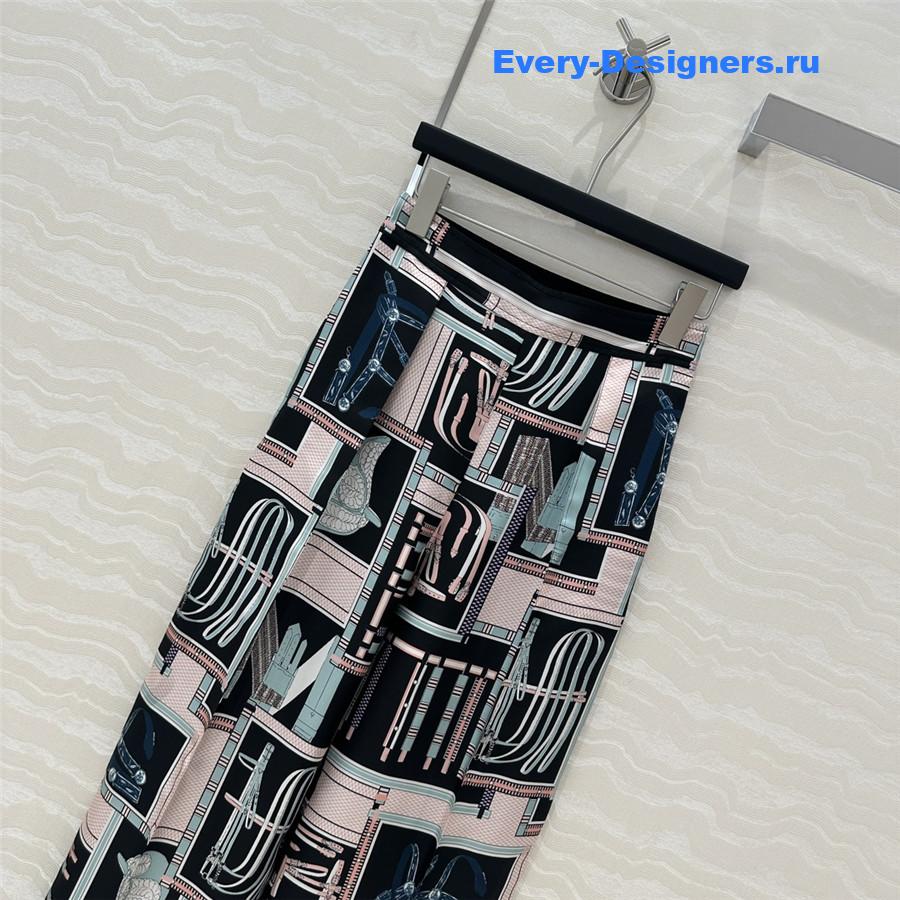 H**me5 silk straight-leg wide-leg trousers