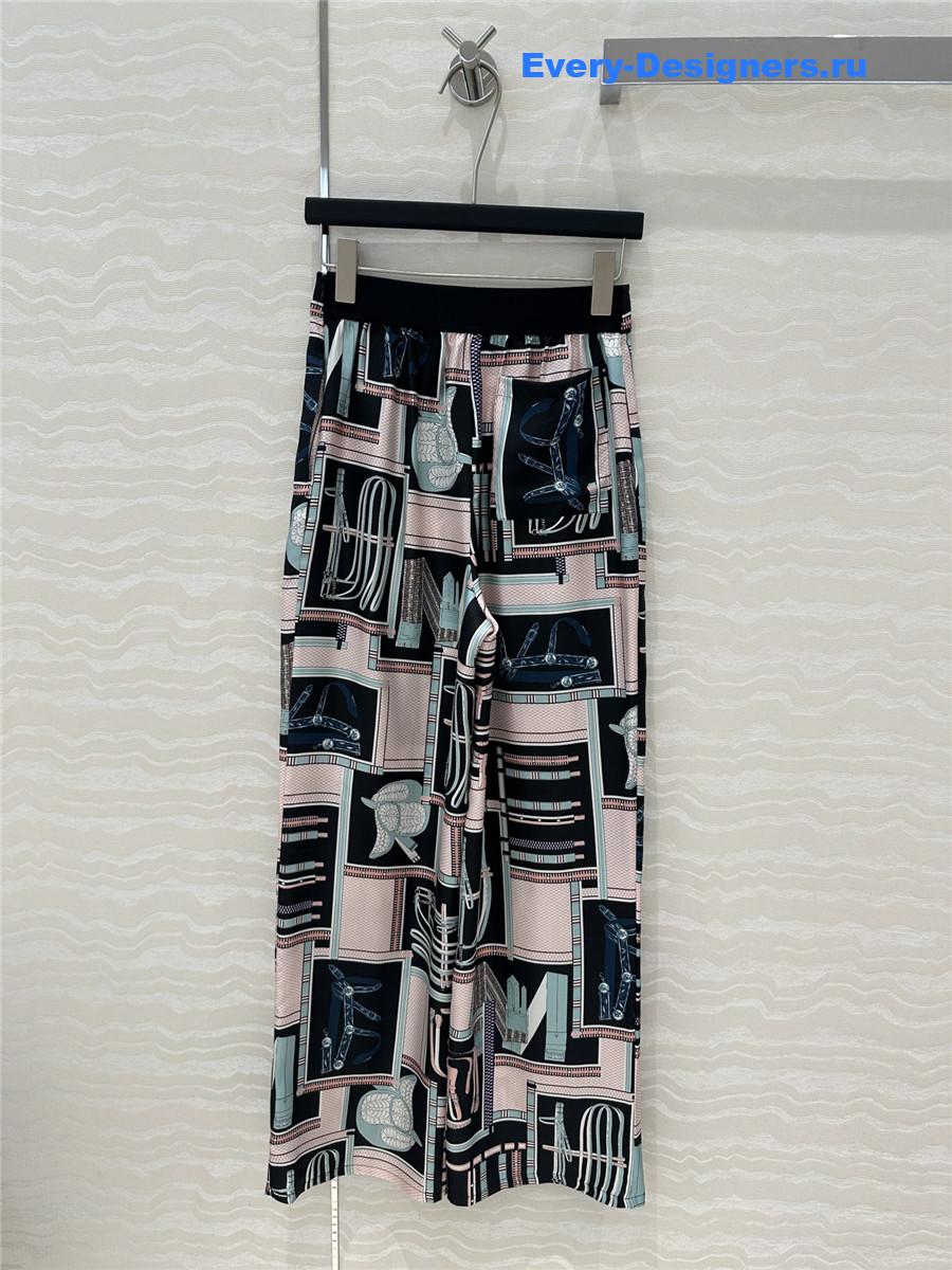 H**me5 silk straight-leg wide-leg trousers