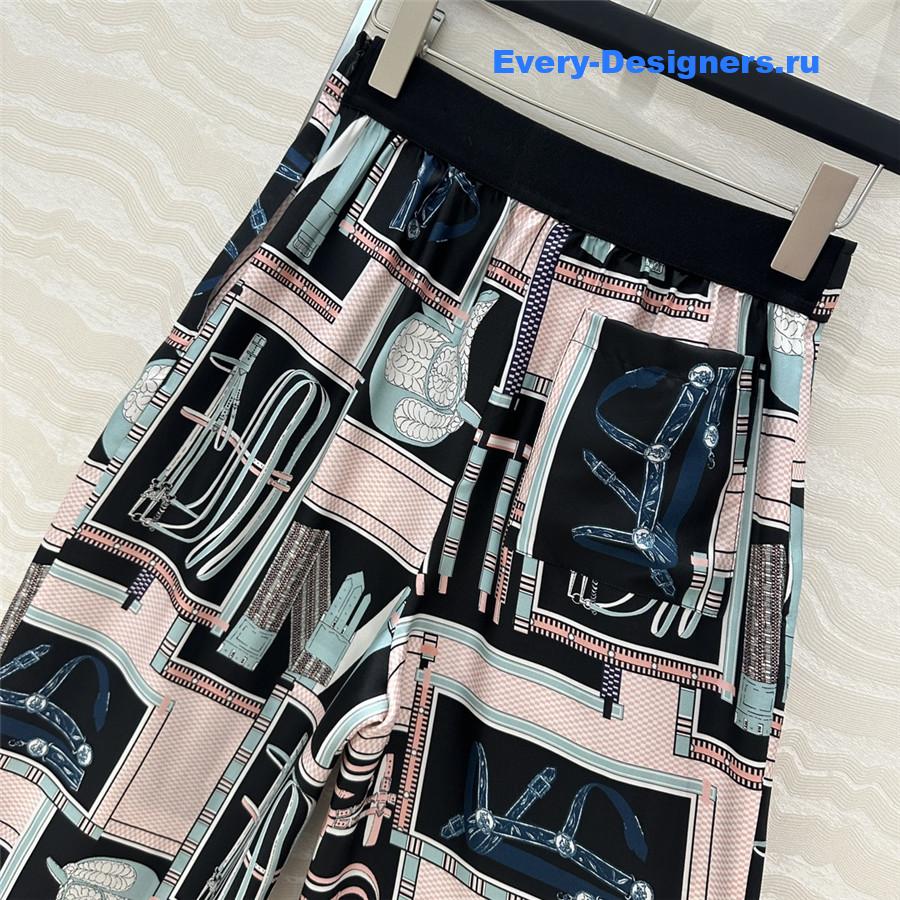 H**me5 silk straight-leg wide-leg trousers