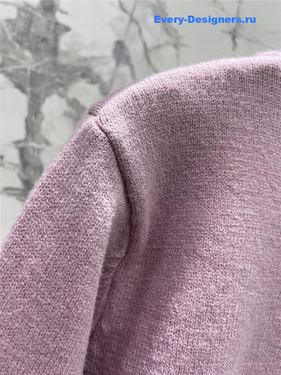 Miu Miu Double Knit Turtleneck Sweater Pink