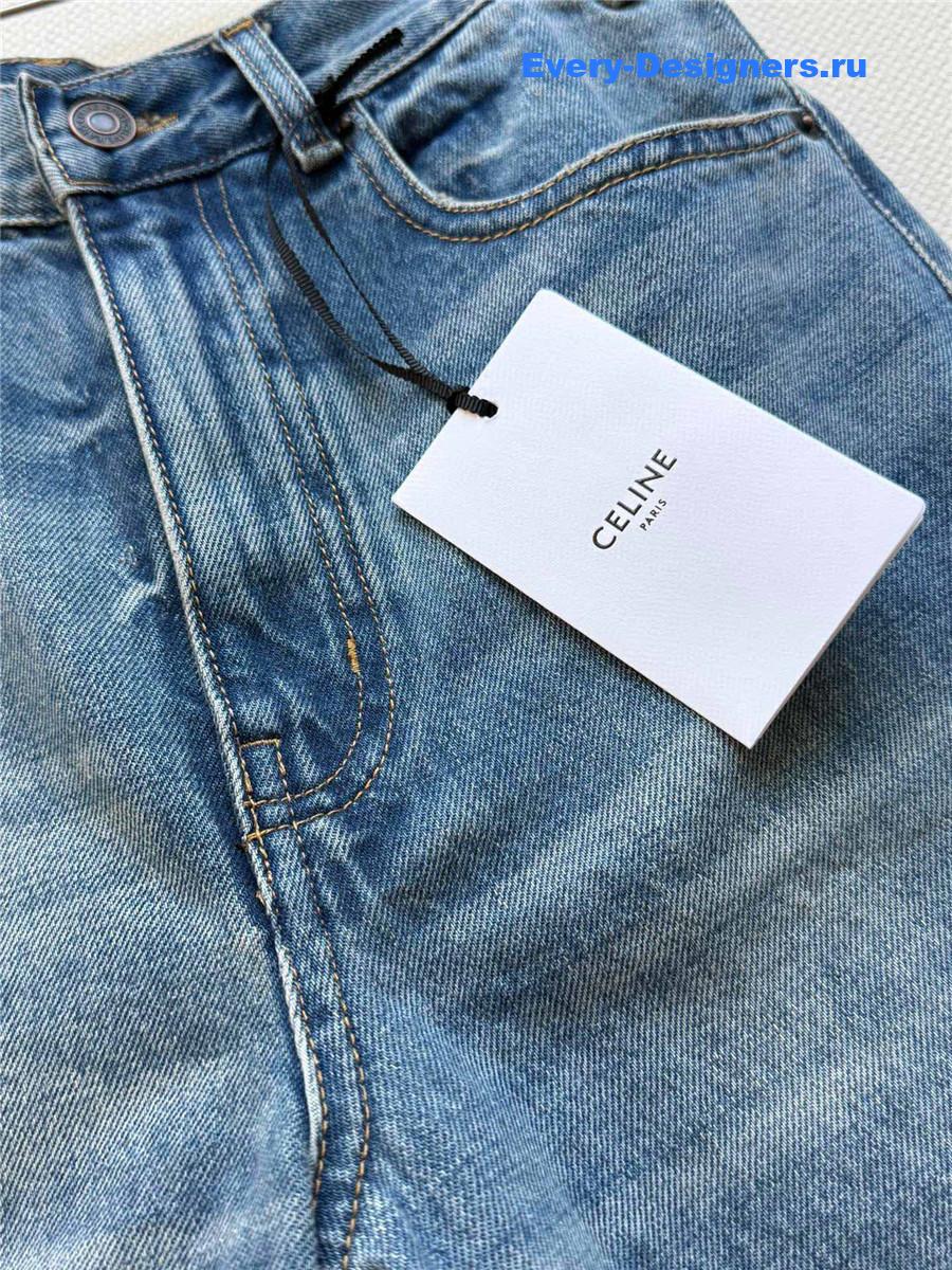 Ce1i*e straight wide-leg flared jeans