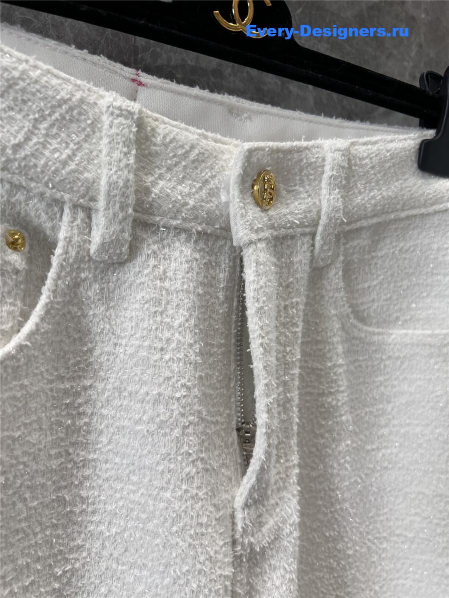 Ch**el casual denim straight pants