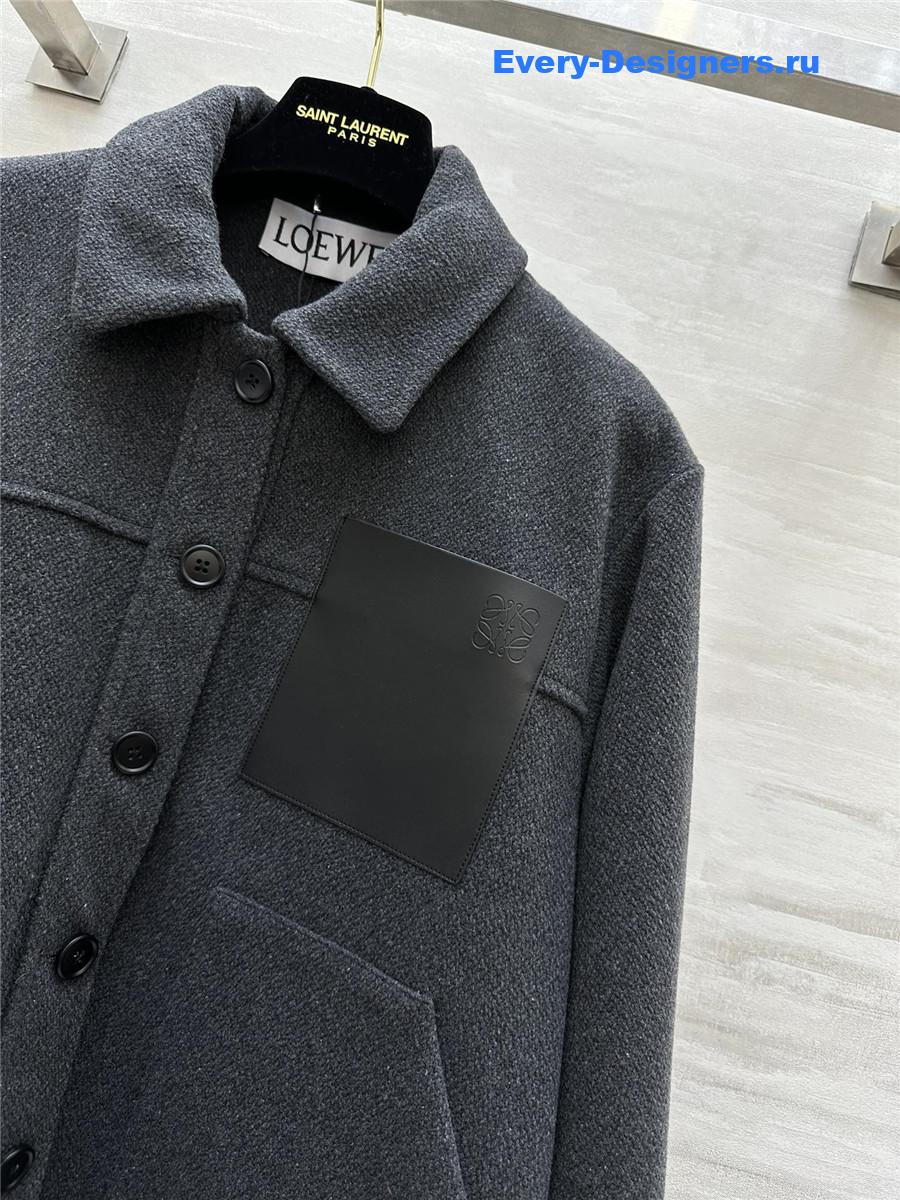 L0ew* wool lapel coat