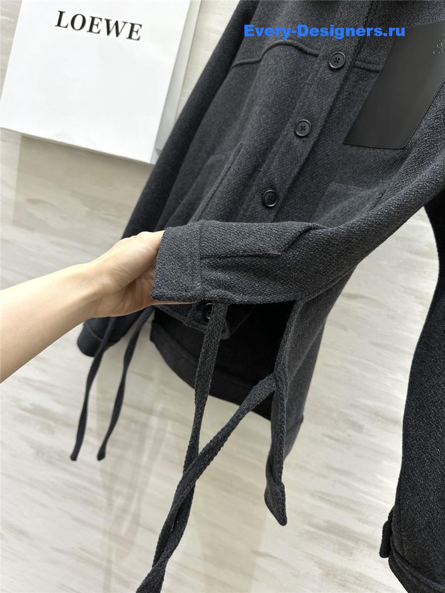 L0ew* wool lapel coat