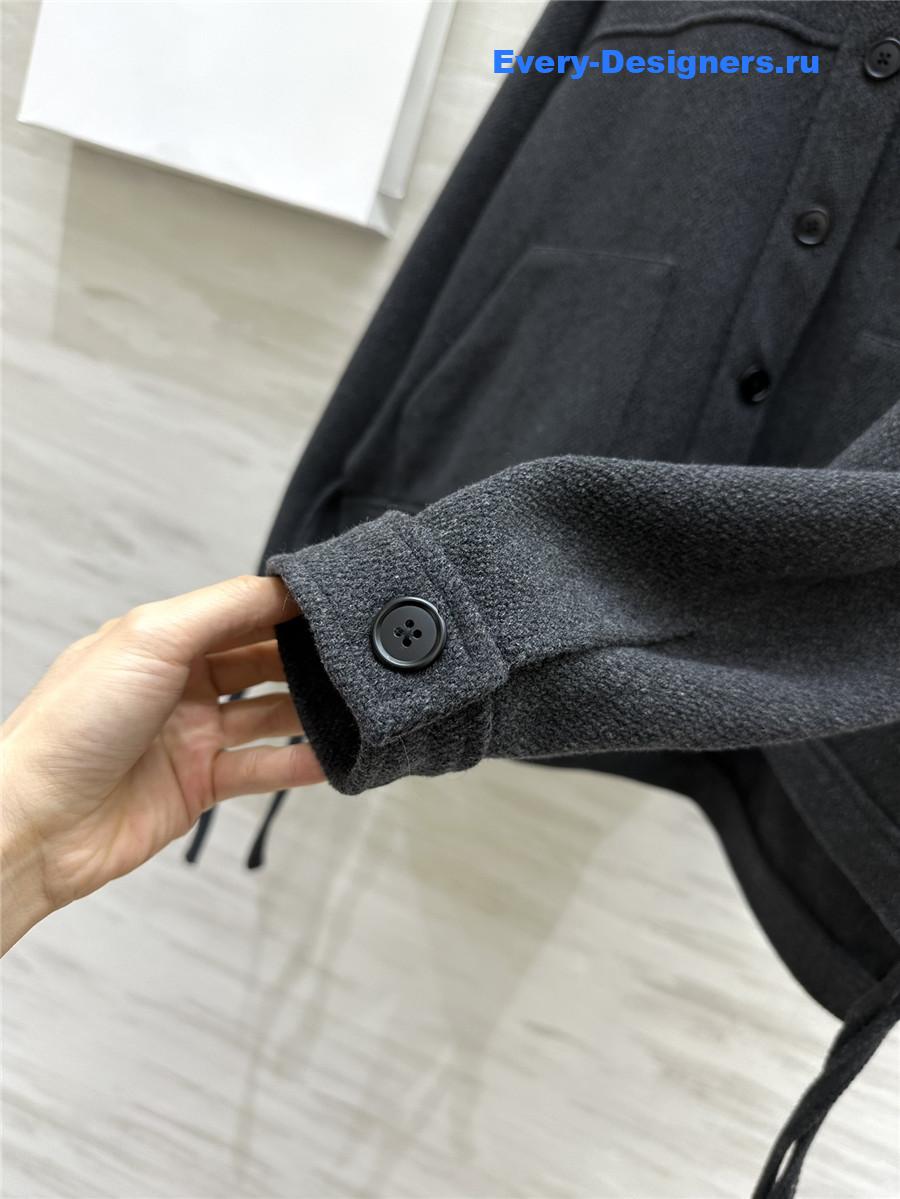 L0ew* wool lapel coat