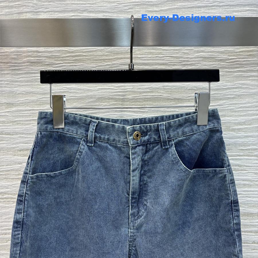 M1um1u corduroy denim trousers