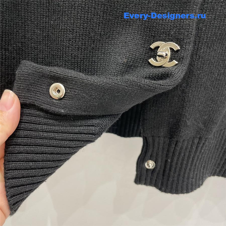 Ch**el vintage cashmere cardigan black