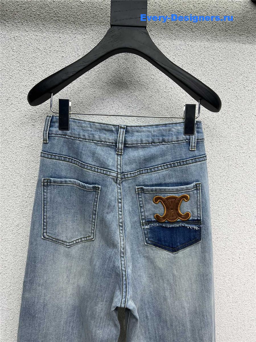 Ce1i*e denim straight-leg pants