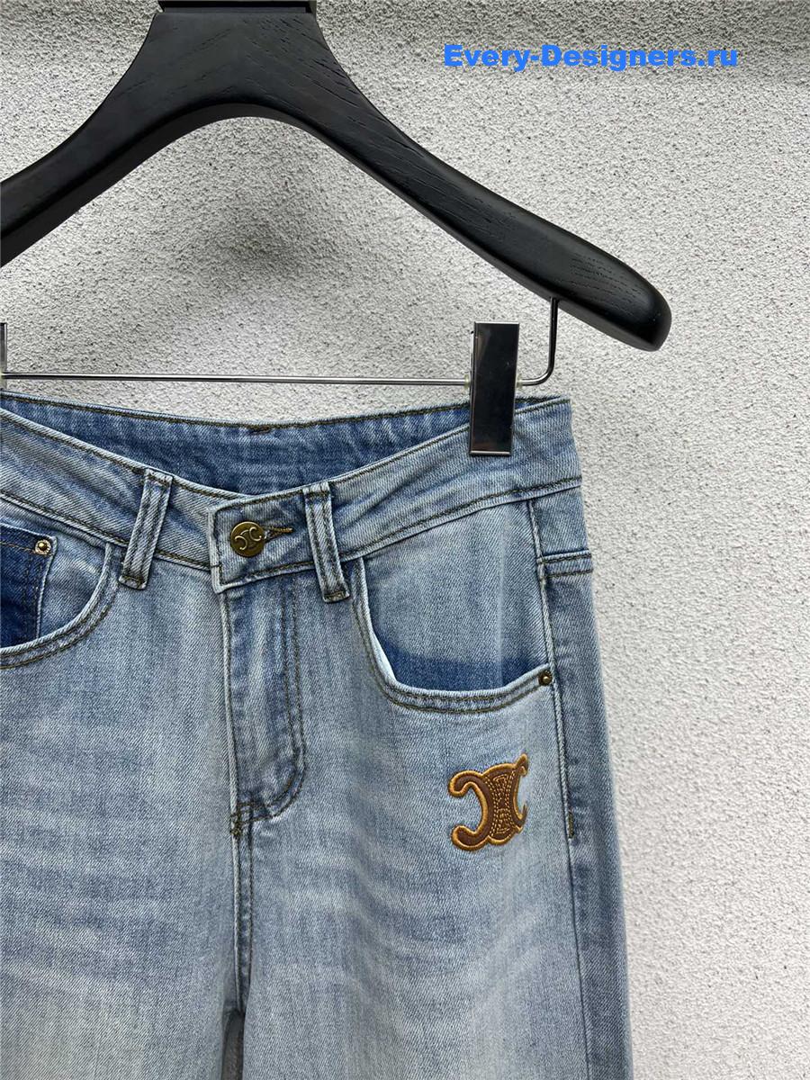 Ce1i*e denim straight-leg pants