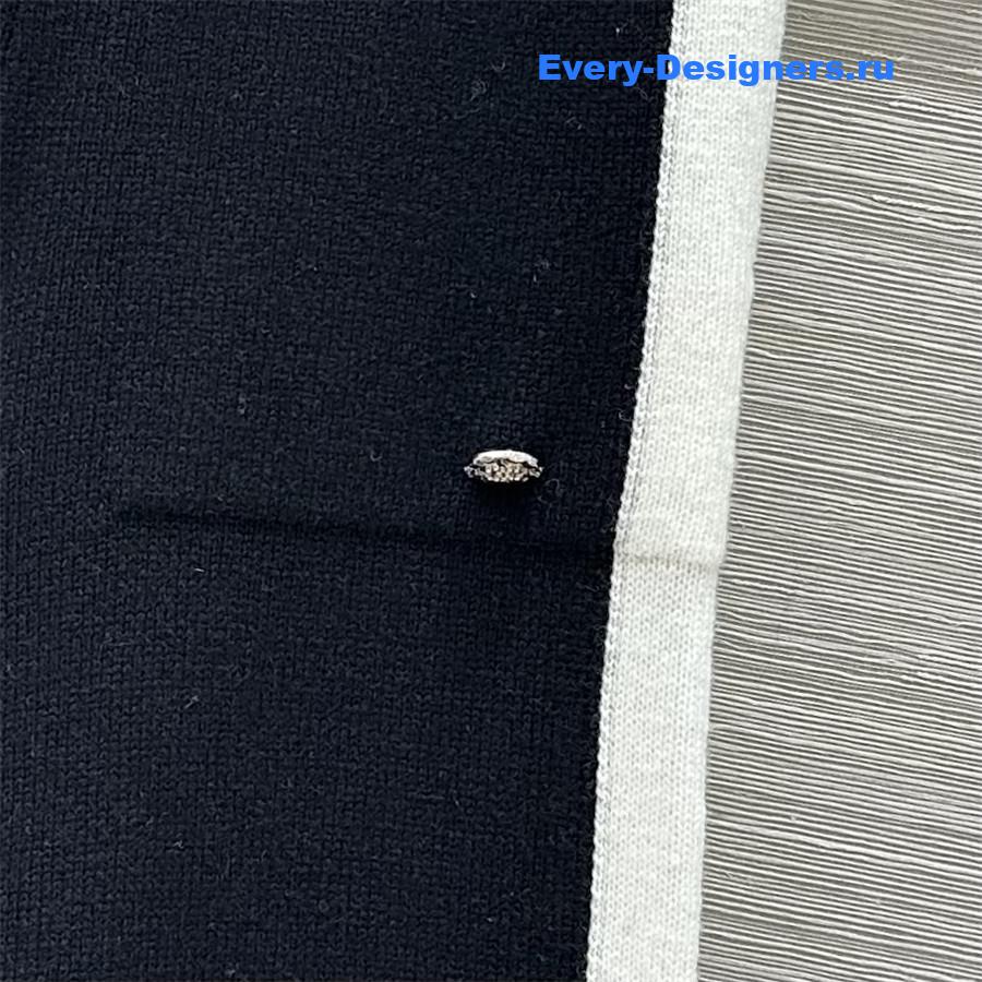 Ch**el cashmere wide-leg straight pants