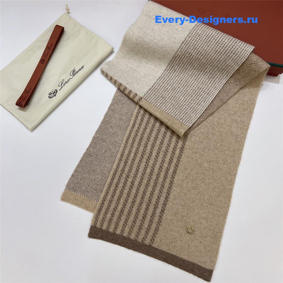 L0r0 P1ana pure cashmere colorblock long scarf