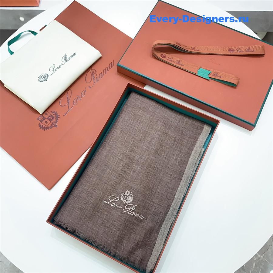 L0r0 P1ana ring velvet colorblock long scarf