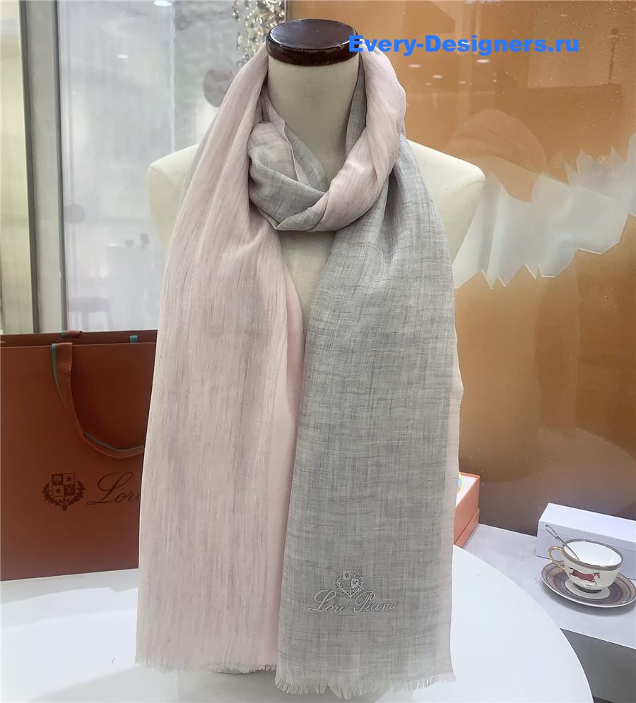 L0r0 P1ana ring velvet colorblock long scarf