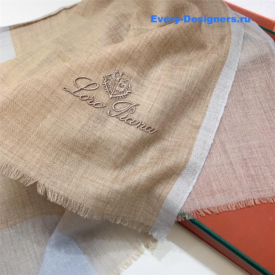 L0r0 P1ana ring velvet colorblock long scarf