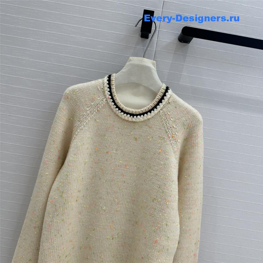 Ch**el trim blend knit sweater virgin