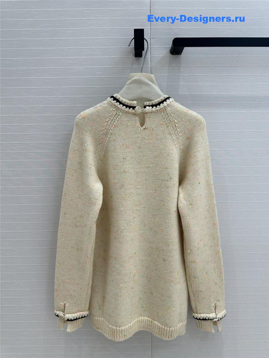 Ch**el trim blend knit sweater virgin