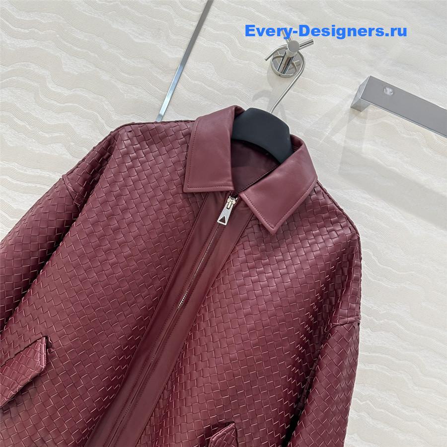 b0tt*ga Ven*ta woven vintage leather jacket