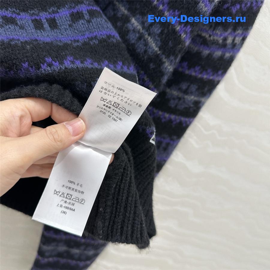 D10r cropped wool sweater blue/purple