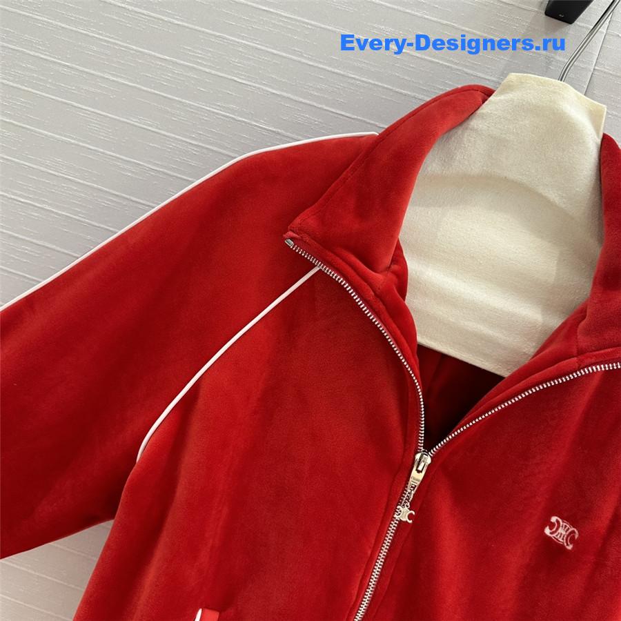 Ce1i*e preppy velvet tracksuit