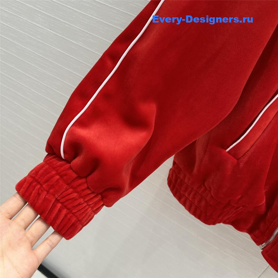 Ce1i*e preppy velvet tracksuit