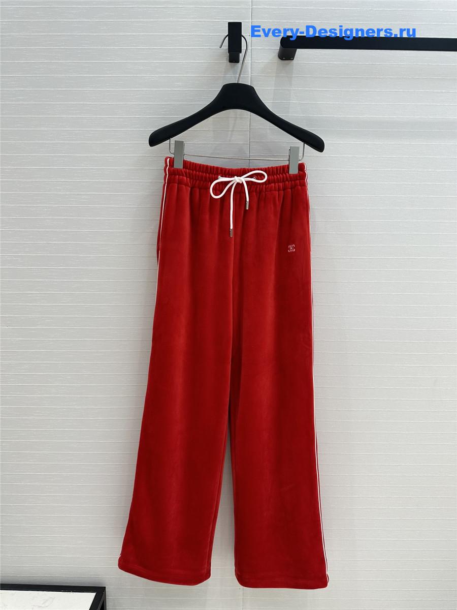 Ce1i*e preppy velvet tracksuit