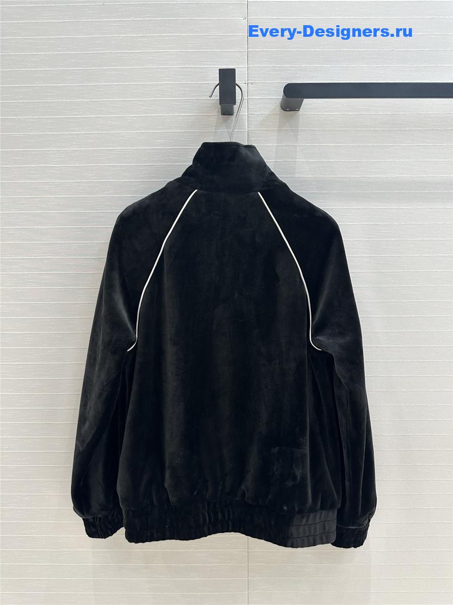 Ce1i*e preppy velvet tracksuit