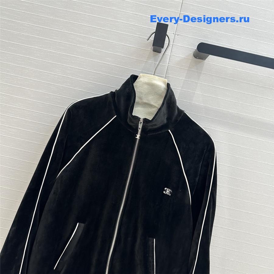 Ce1i*e preppy velvet tracksuit