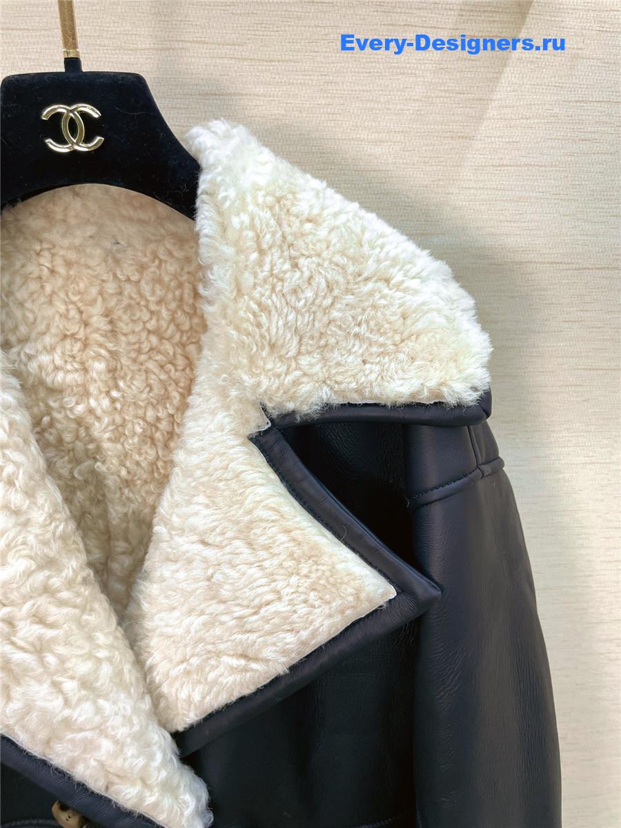 Ch**el mid-length shearling coat