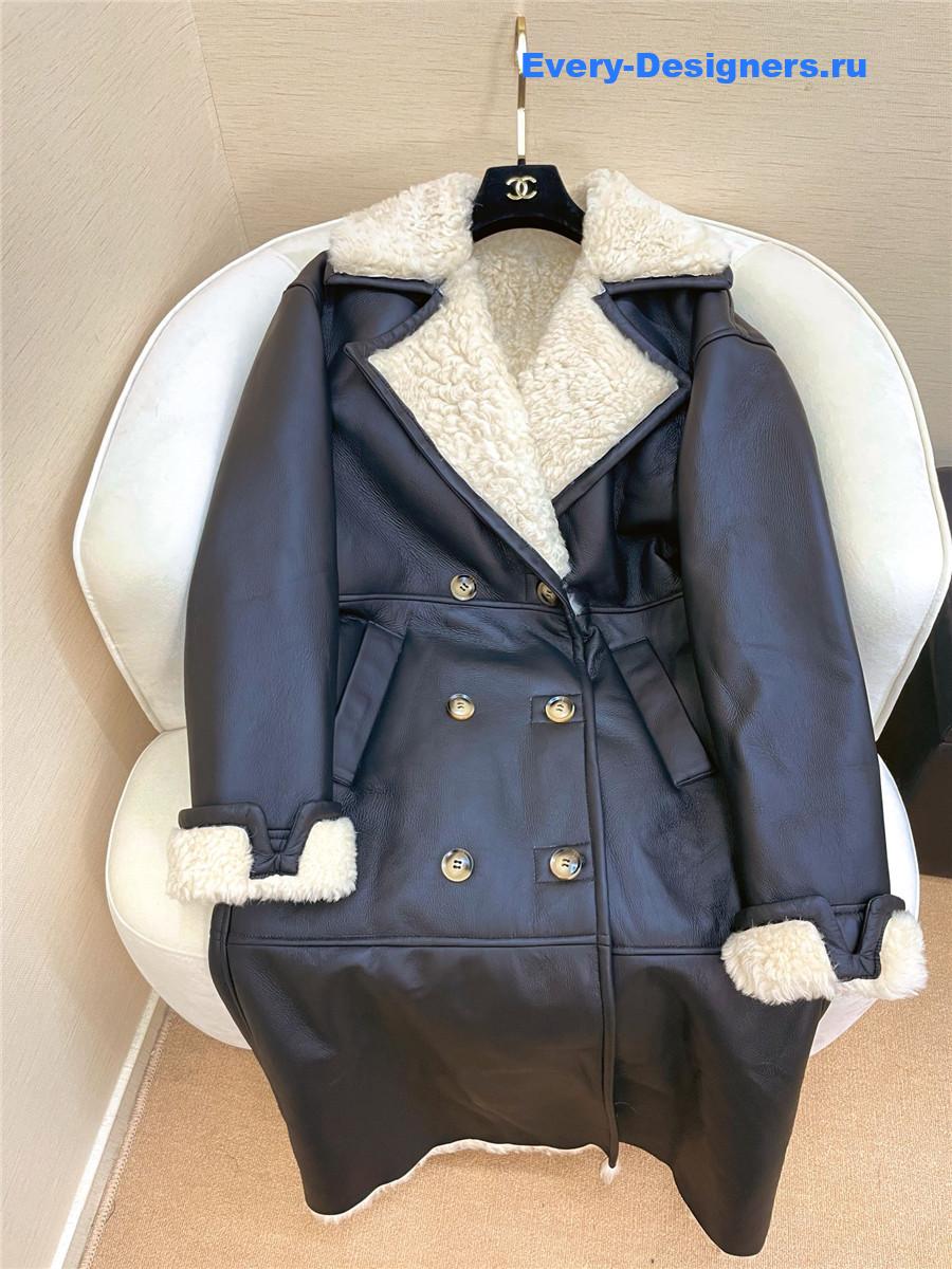 Ch**el mid-length shearling coat