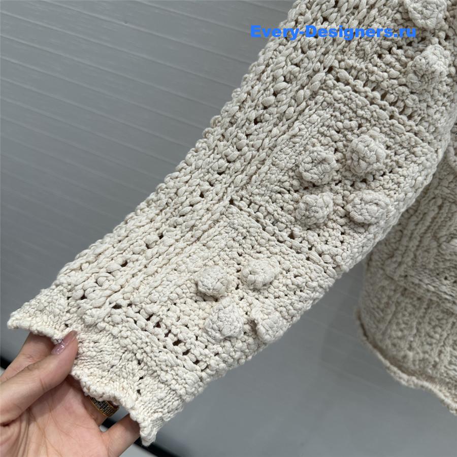 Ch**el crochet embossed cardigan