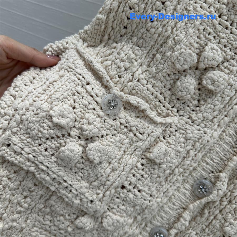 Ch**el crochet embossed cardigan