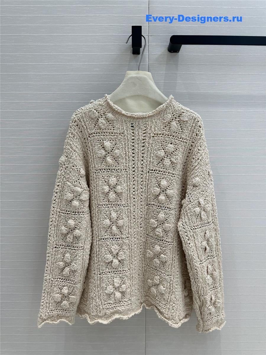 Ch**el crochet embossed cardigan