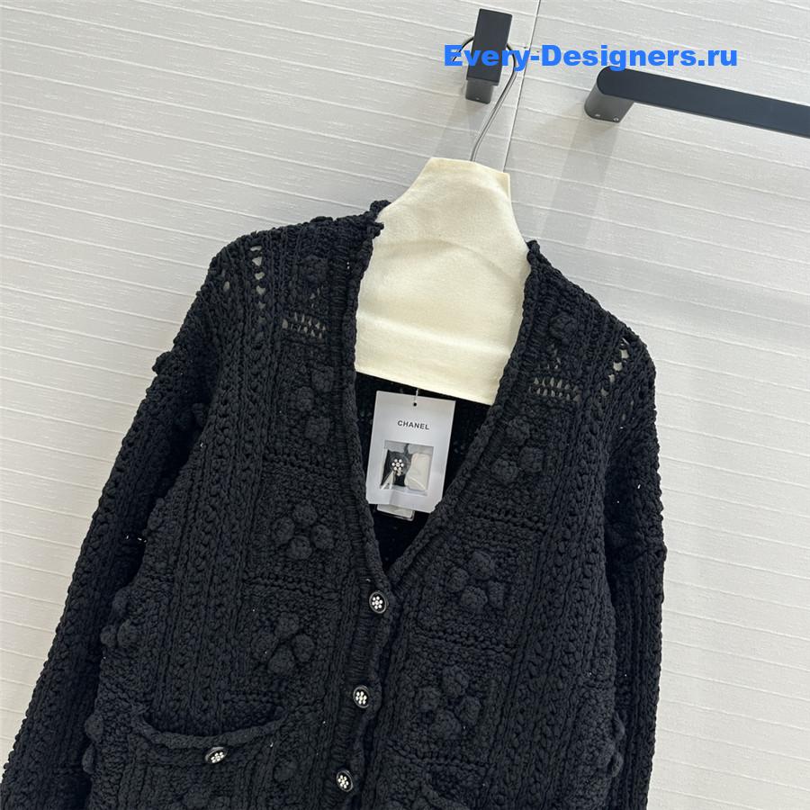 Ch**el crochet embossed cardigan