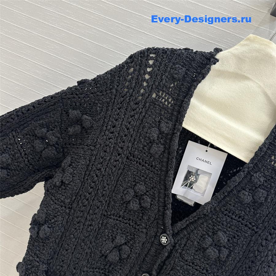Ch**el crochet embossed cardigan