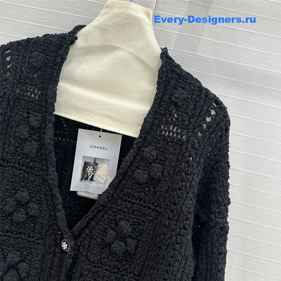 Ch**el crochet embossed cardigan