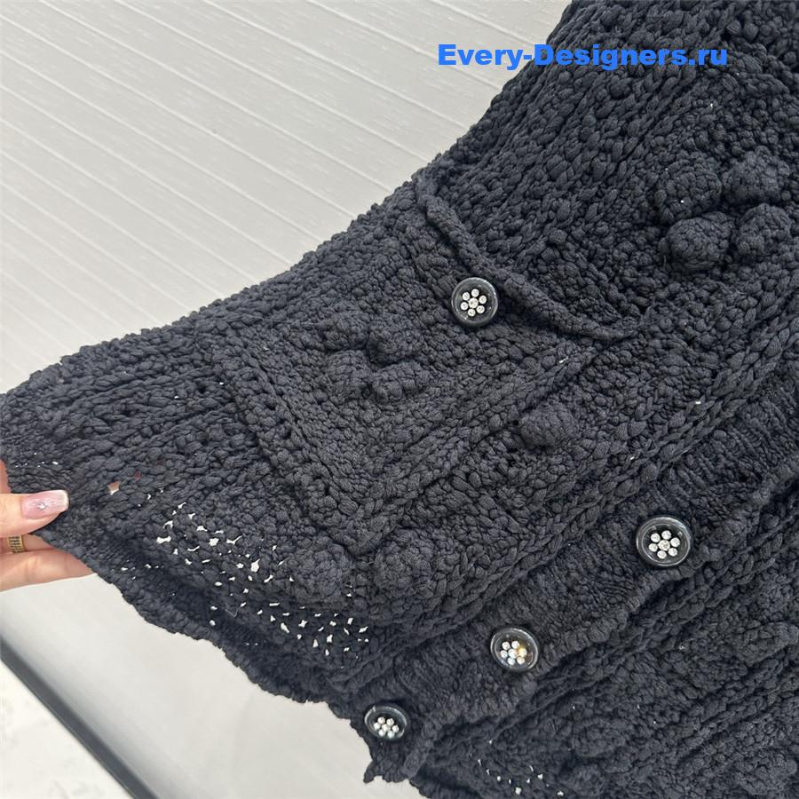Ch**el crochet embossed cardigan