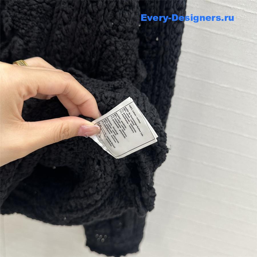 Ch**el crochet embossed cardigan