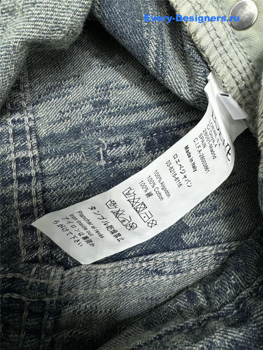 L0ew* ripped straight jeans